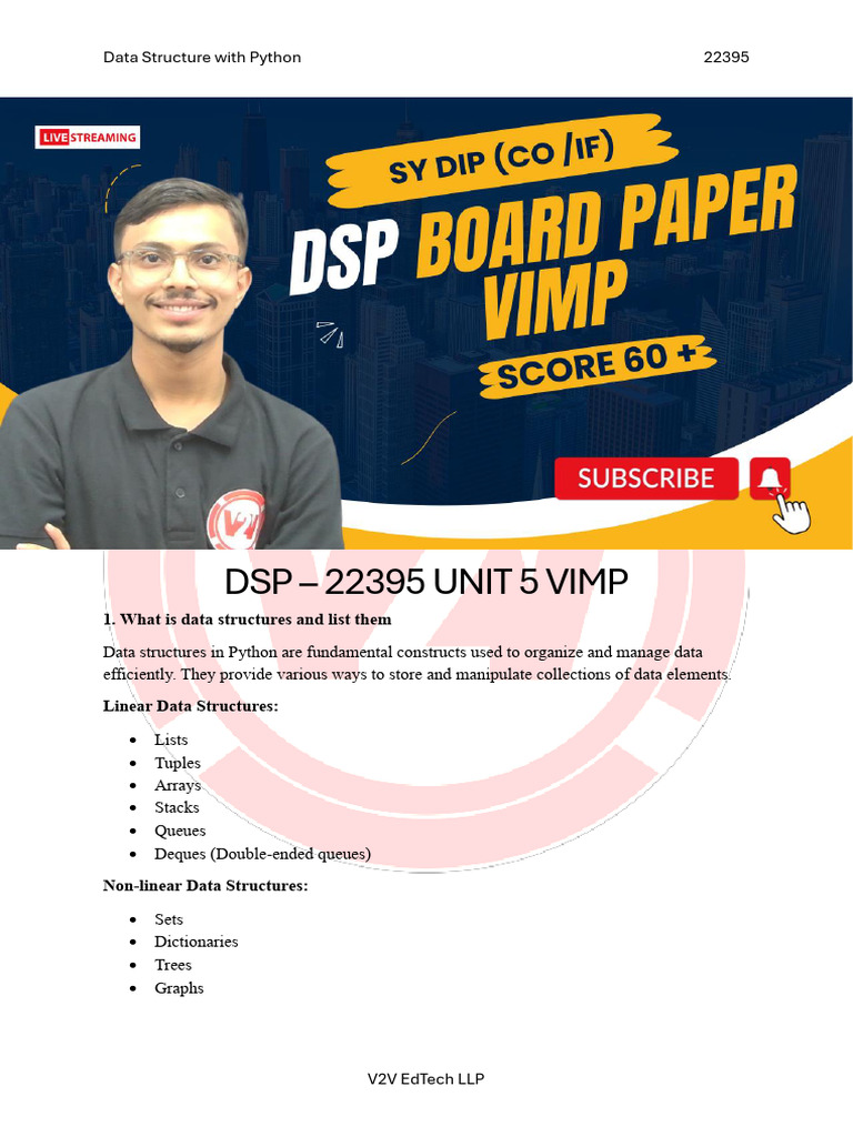 DSP 22395 Unit 5 | PDF