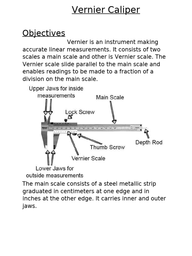 Vernier Caliper Report # 01 PDF | PDF
