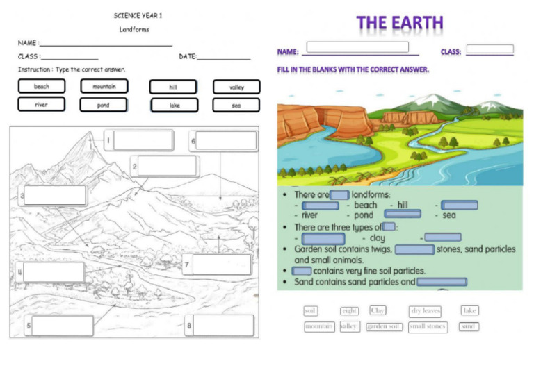 SC Y1 - The Earth Worksheet | PDF