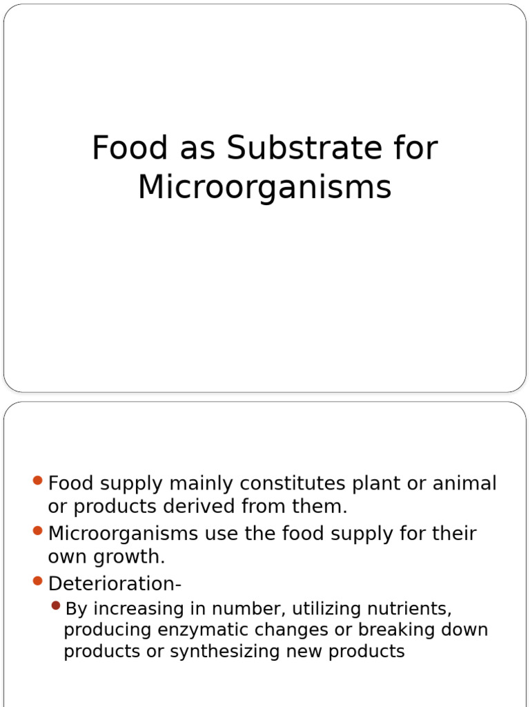 Food As Substrate For Microorganisms | PDF