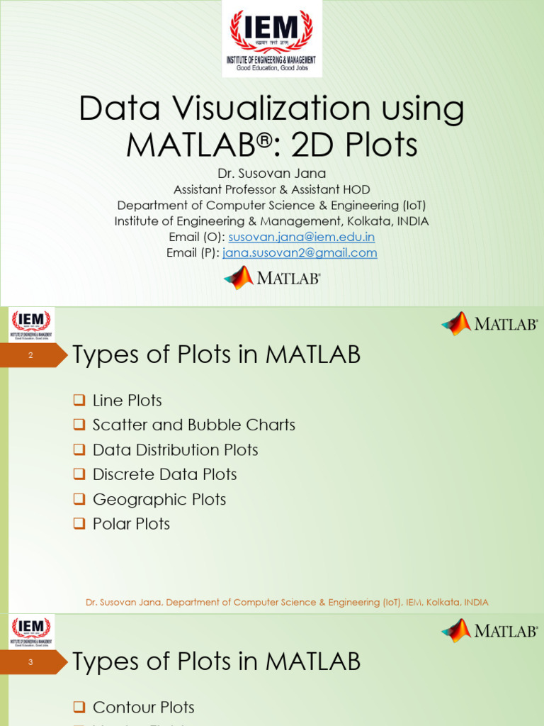 7 - MATLAB - 2D Plots | PDF