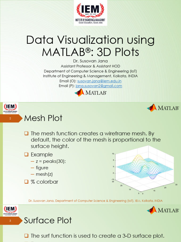 8_MATLAB_3D Plots | PDF