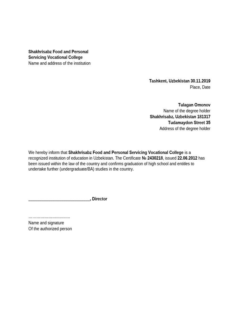 Eligibility Letter | PDF
