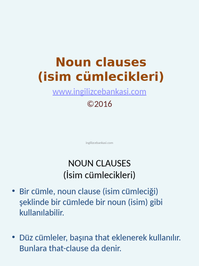 Noun Clauses | PDF