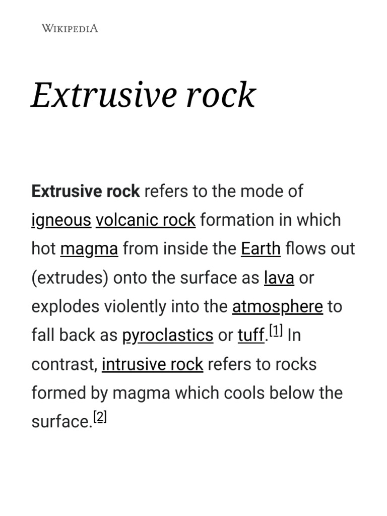 Extrusive Rocks | PDF