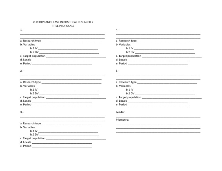 Performance Task in Practical Research 2 | PDF