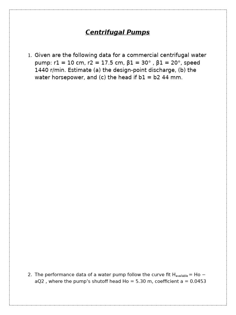 Centrifugal Pumps Pdf