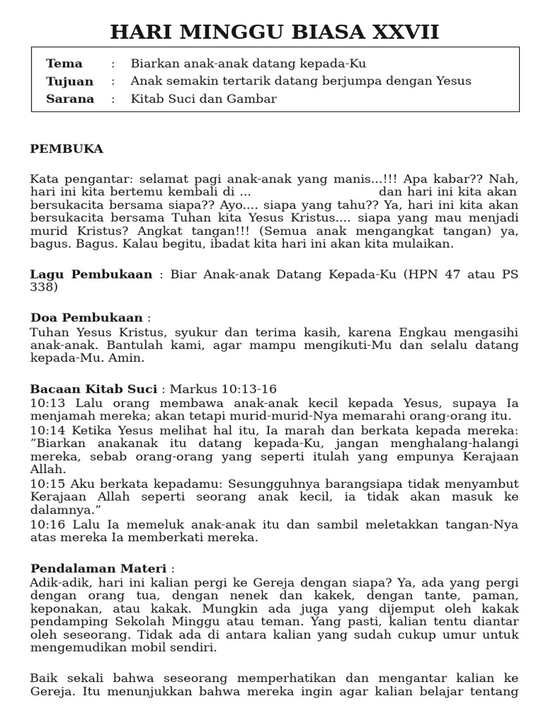 Minggu Gembira KOLETA | PDF