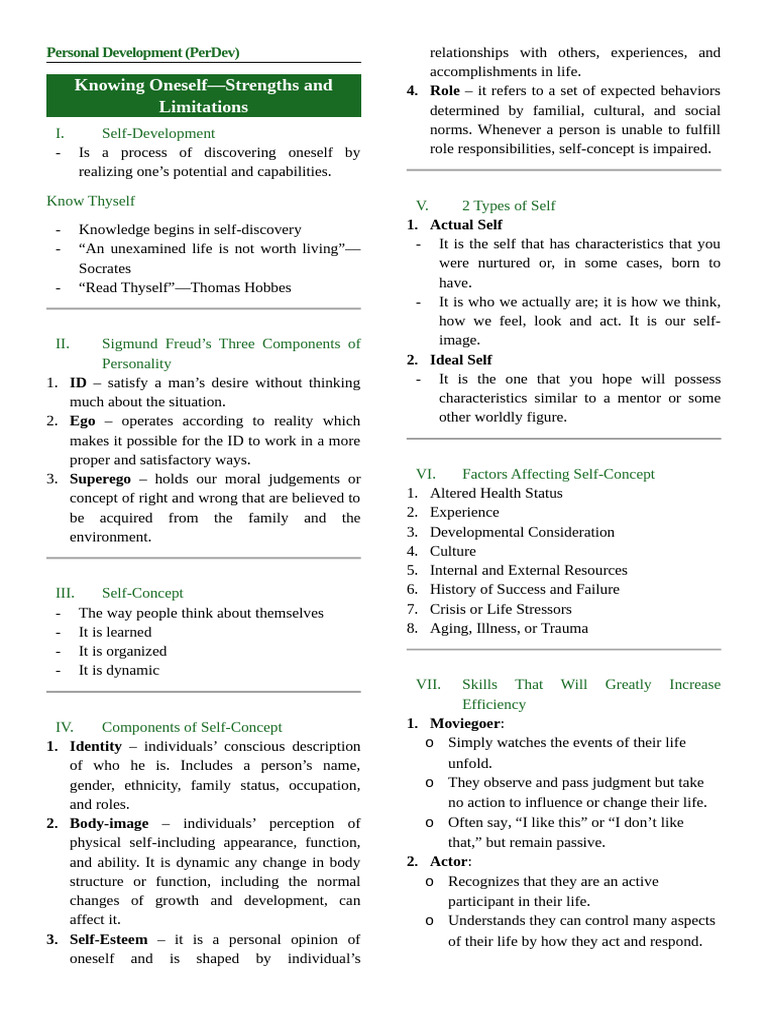 Personal Development | PDF