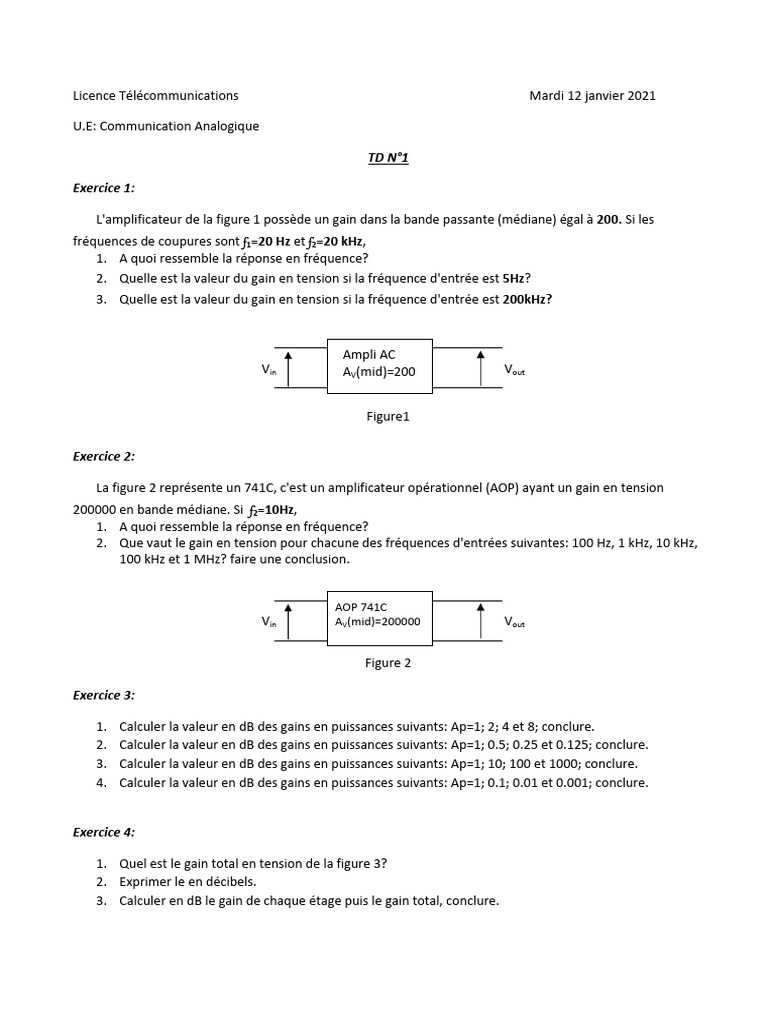 Com Anal TD1 2020-2021 | PDF