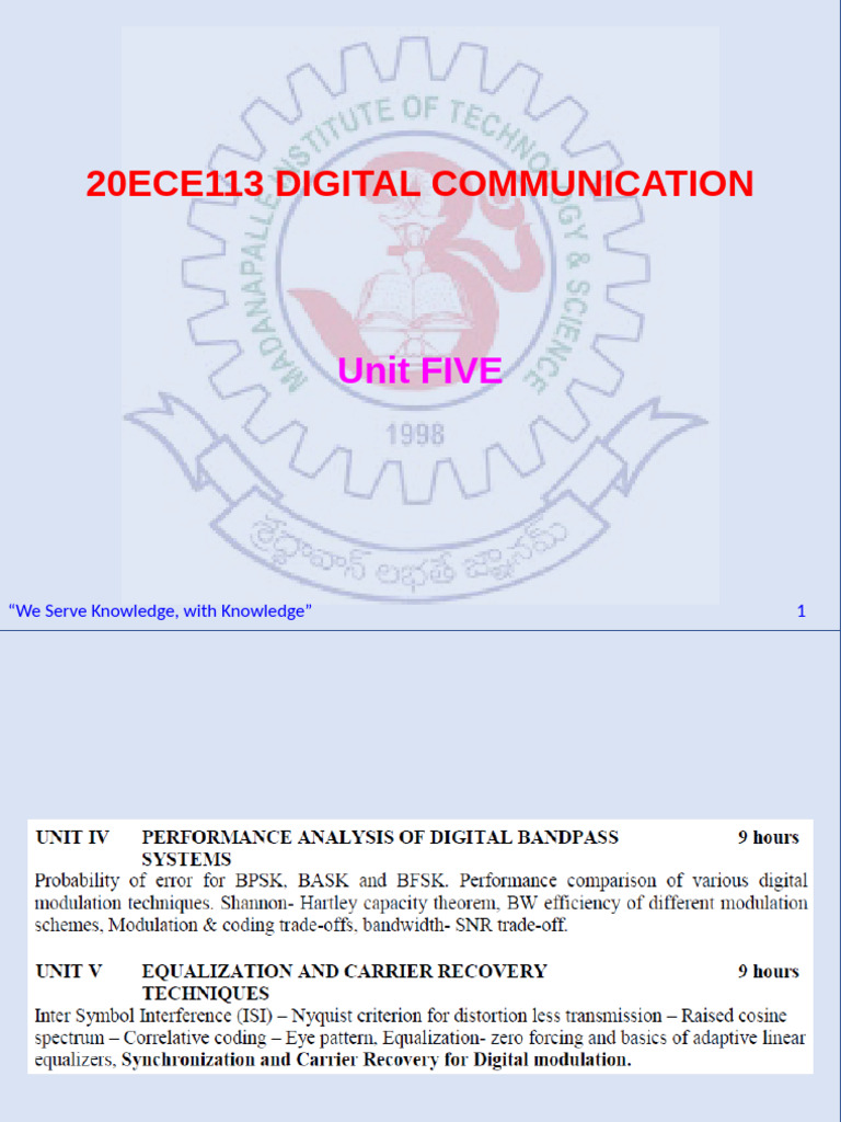 DC - Unit 5 - PPT | PDF