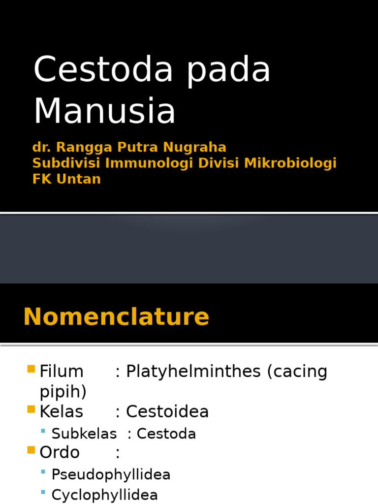 Cestoda Pada Manusia | PDF