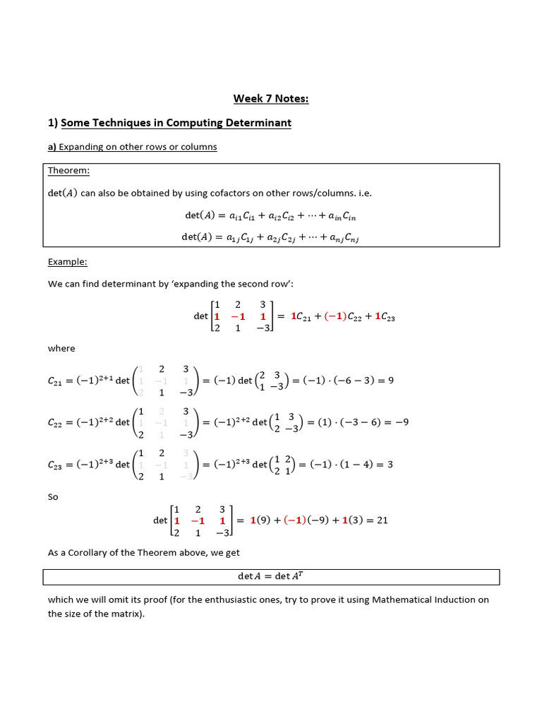 Week 7 Notes | PDF