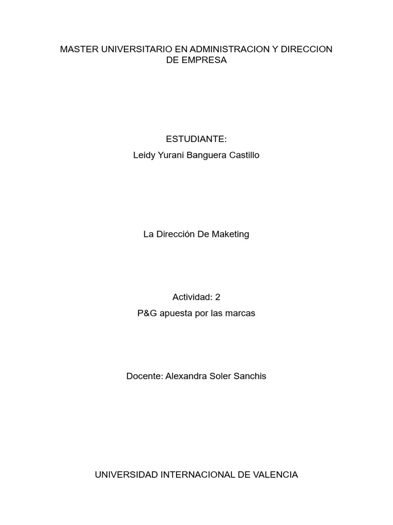 Actividad 2 Marketing Leid | PDF