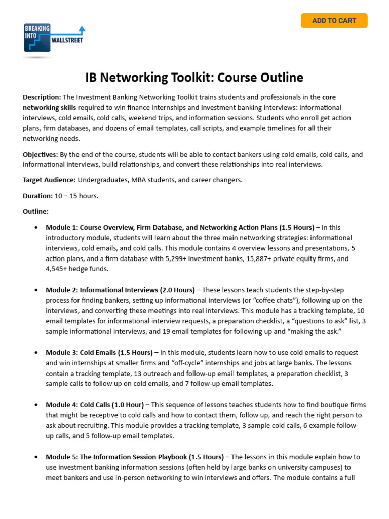 IB Networking Toolkit Course Outline | PDF