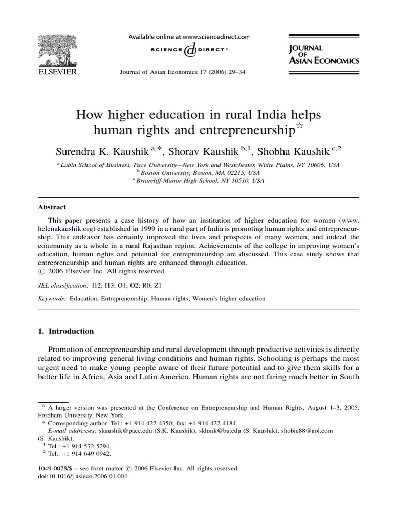 How Higher Education in Rural India Helps Human Rights and ...