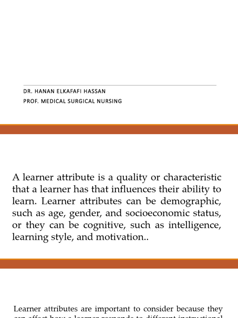 Understanding the learner pdf