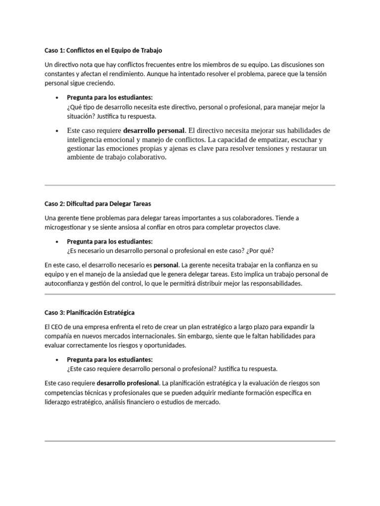 Desarrollo Personal y Profesional en Liderazgo | PDF | Desarrollo ...