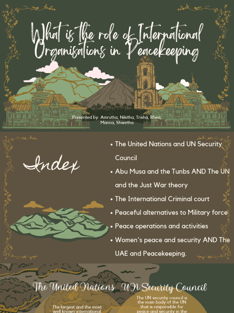 What is the Role of International Organisations in Peacekeeping | PDF