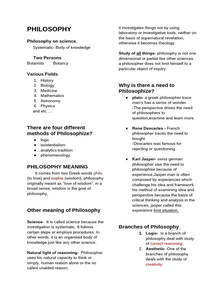 Philosophy Reviewer | PDF