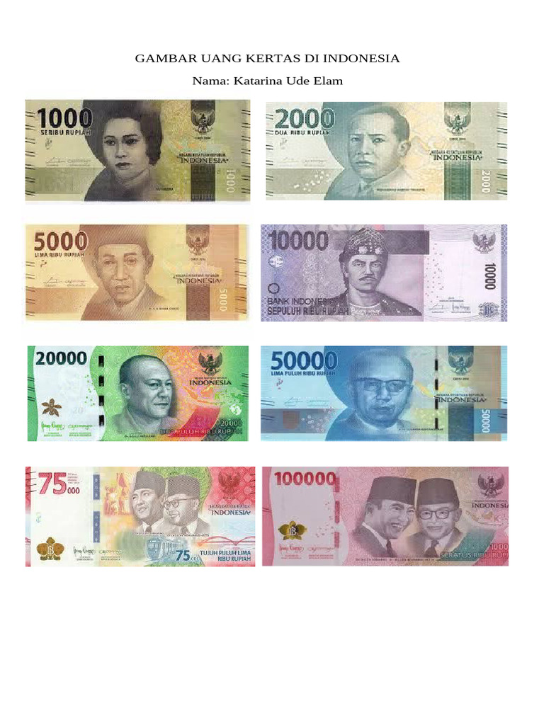 Gambar Uang Kertas Di Indonesia | PDF