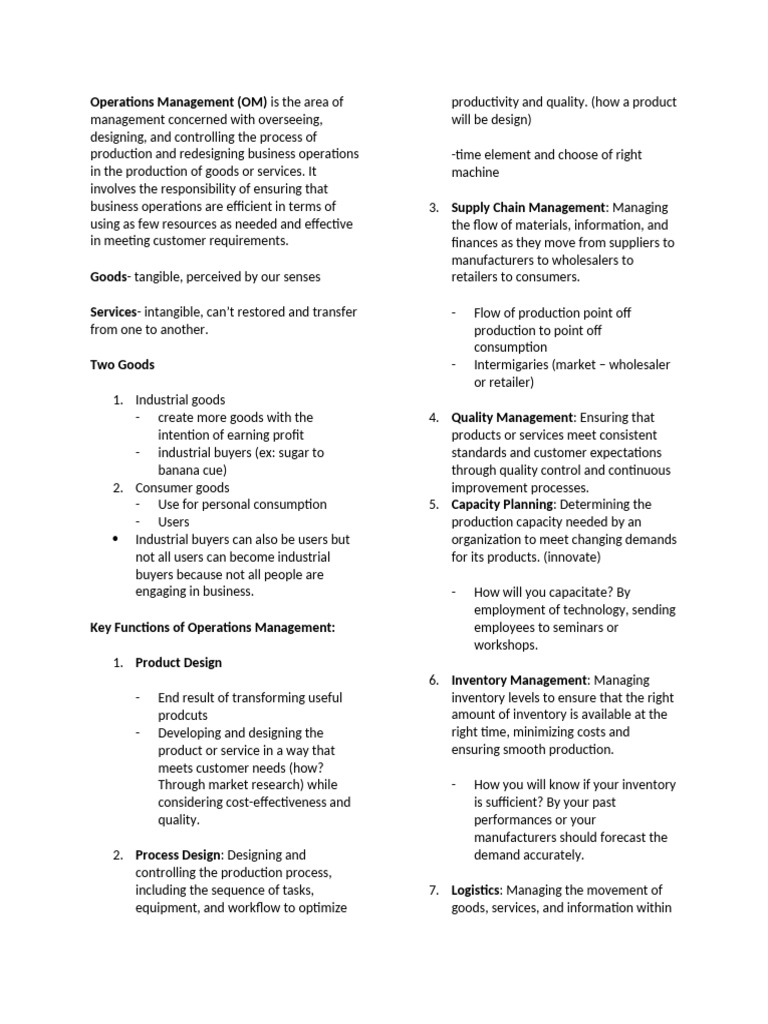 Operations Management Ho Pdf