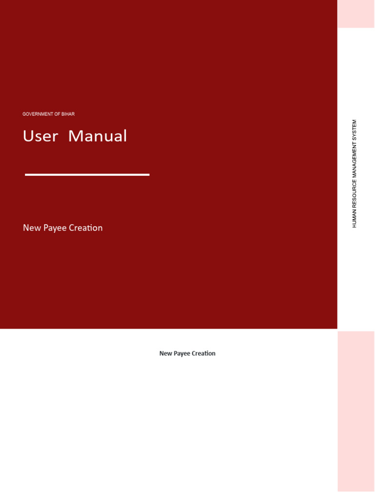 New Payee Creation - User Manual - v1.0 | PDF