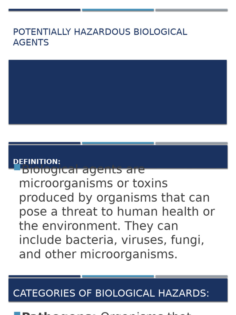 Potentially Hazardous Biological Agents | PDF