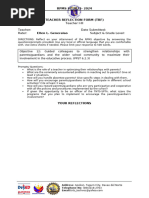 Reflection of Teachers Involvement in The Educ Process