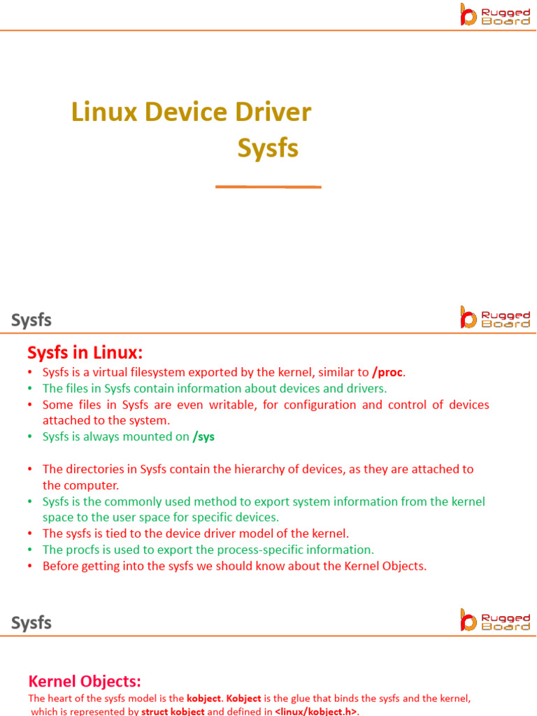 LDD Sysfs | PDF