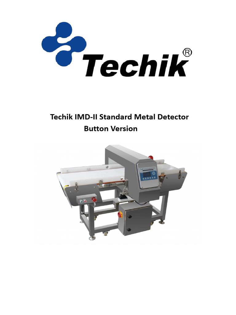 Techik Button Version Metal Detector Manual TIMD-II-S（en） V1.0.0英文说明书 ...