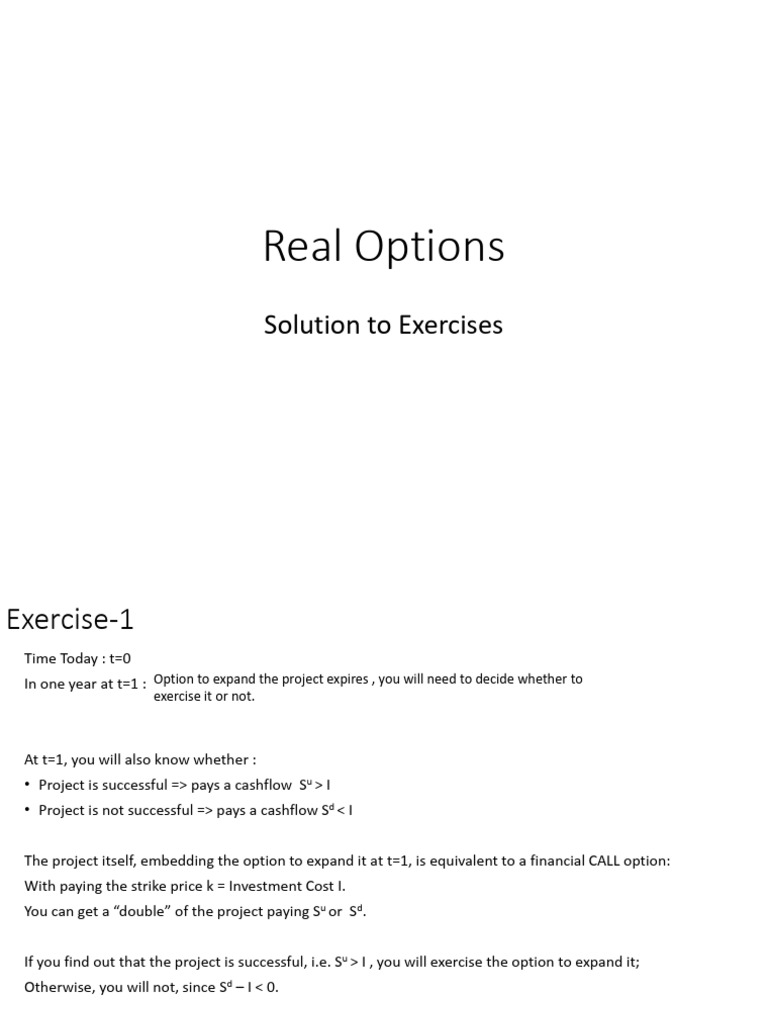 Real Options Solutions | PDF
