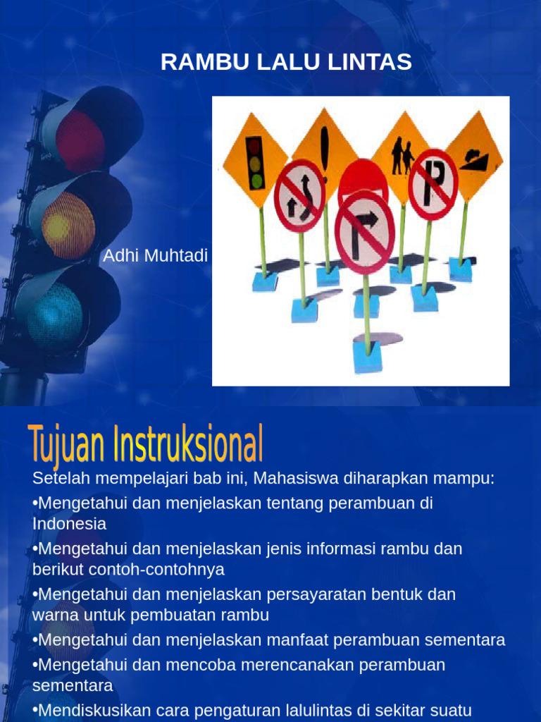 Pertemuan 8 - Rambu Lalin | PDF