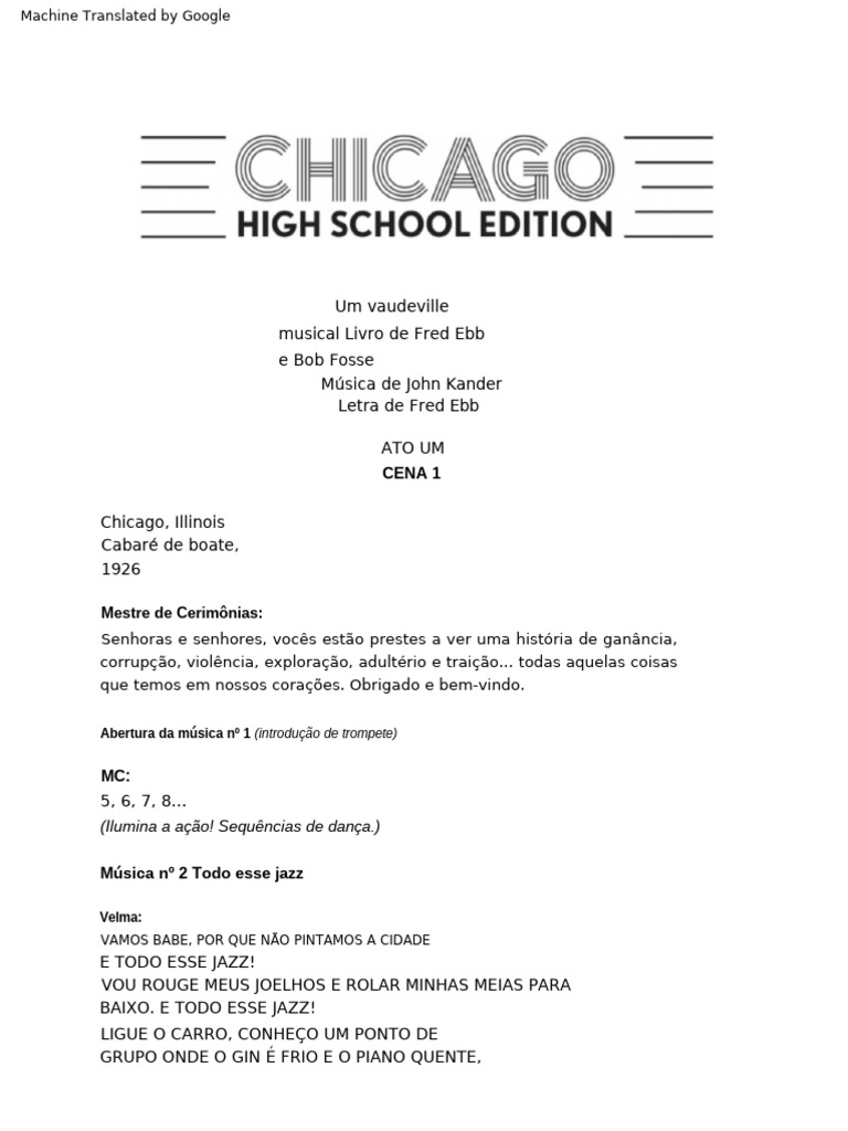 Chicago Full Script 2019 FINAL | PDF