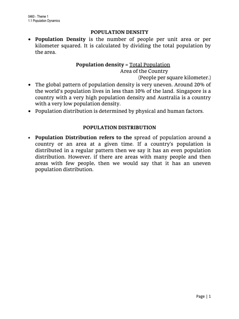 Understanding Population Density & Distribution | PDF | Desert | Politics
