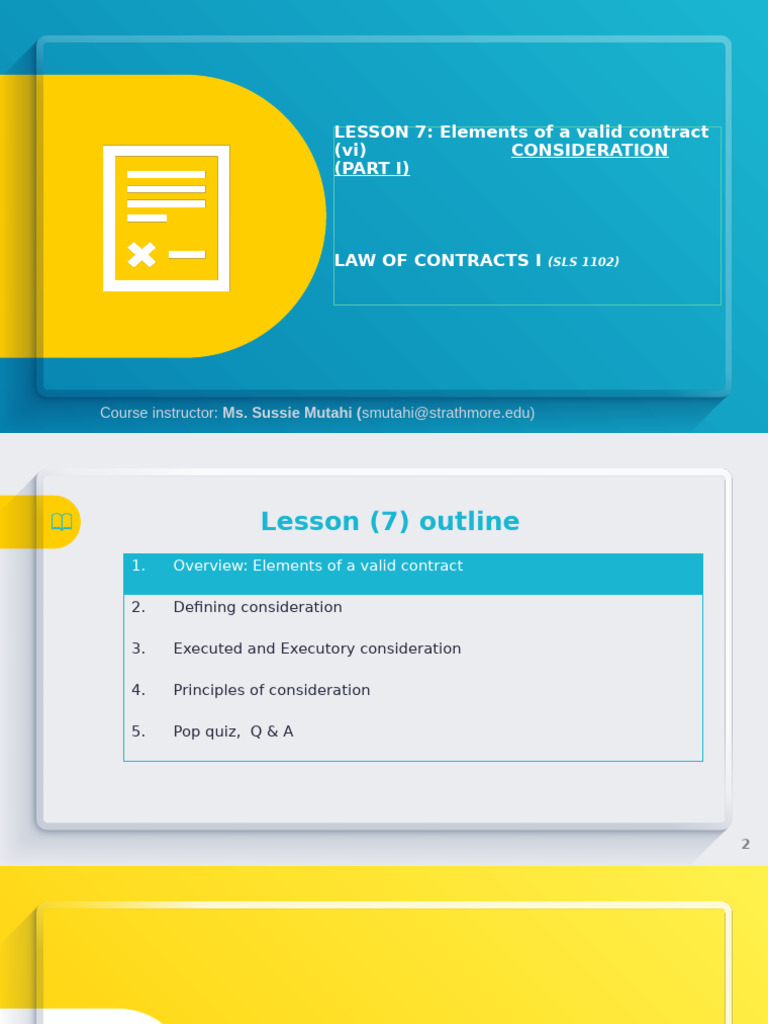 Lesson 7-CONSIDERATION PART I | PDF