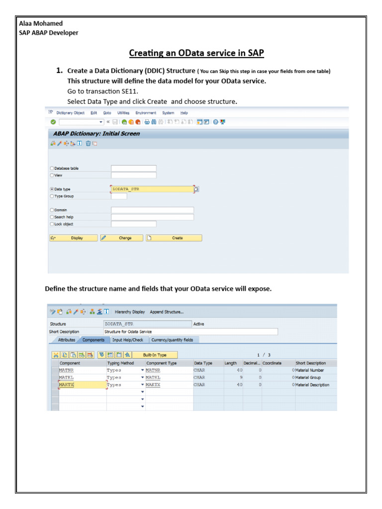 Create OData Service in SAP 1727932663 | PDF