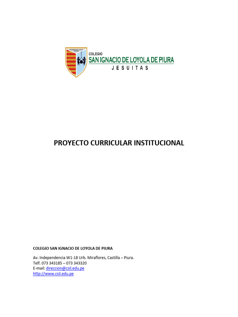 Proyecto Curricular Institucional 2021 | PDF | Plan de estudios ...