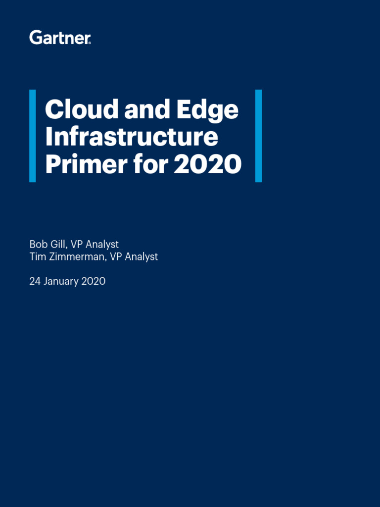 Cloud and Edge Infrastructure Primer 2020 | PDF