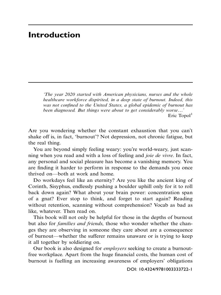 Burnout A Guide To Identifying Burnout and Pathways To Recovery First ...