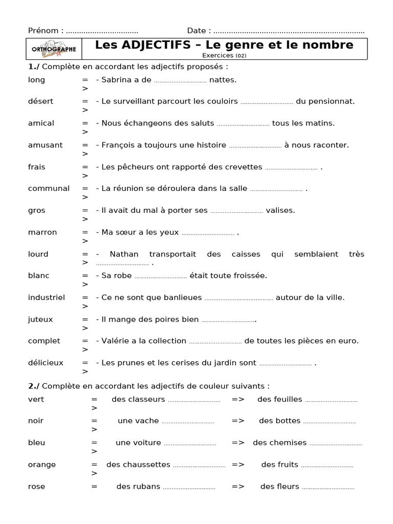Adjectif E 02 Pdf