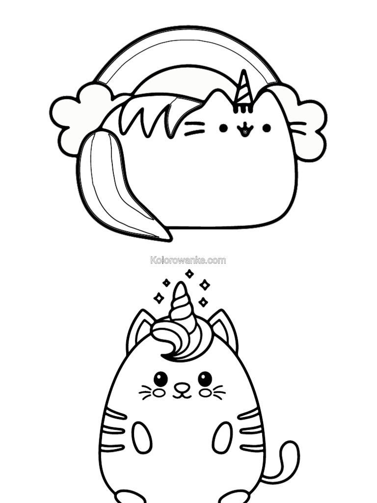 Kolorowanki pusheen jednorozec 1 pdf