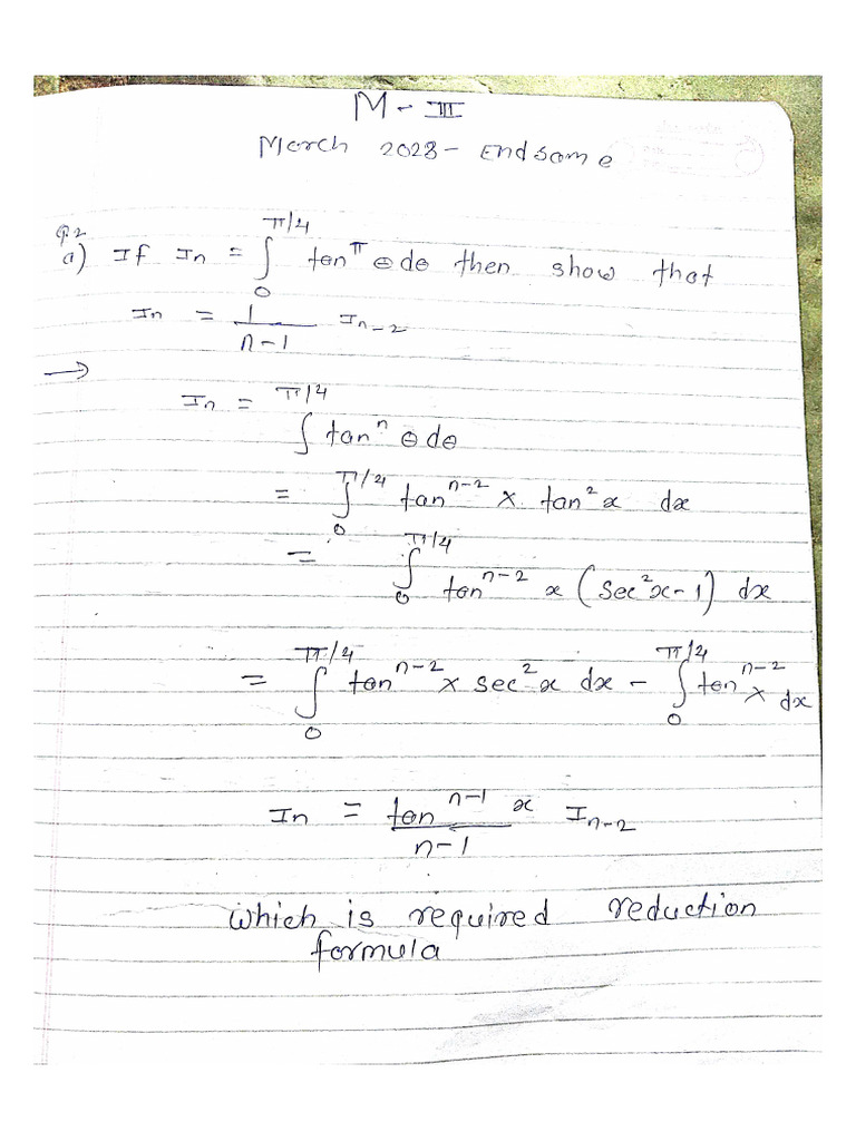 M2 - March 2023 Endsame Paper Solution | PDF