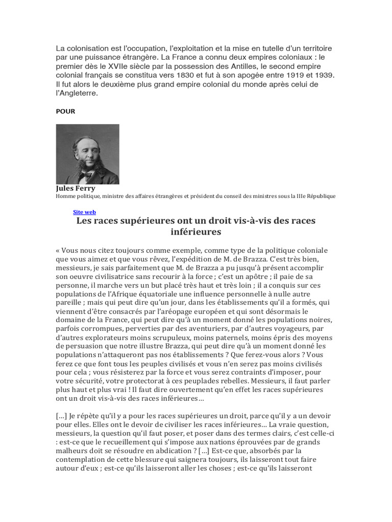 Histoire de la colonisation française | PDF | Colonisation | Colonialisme