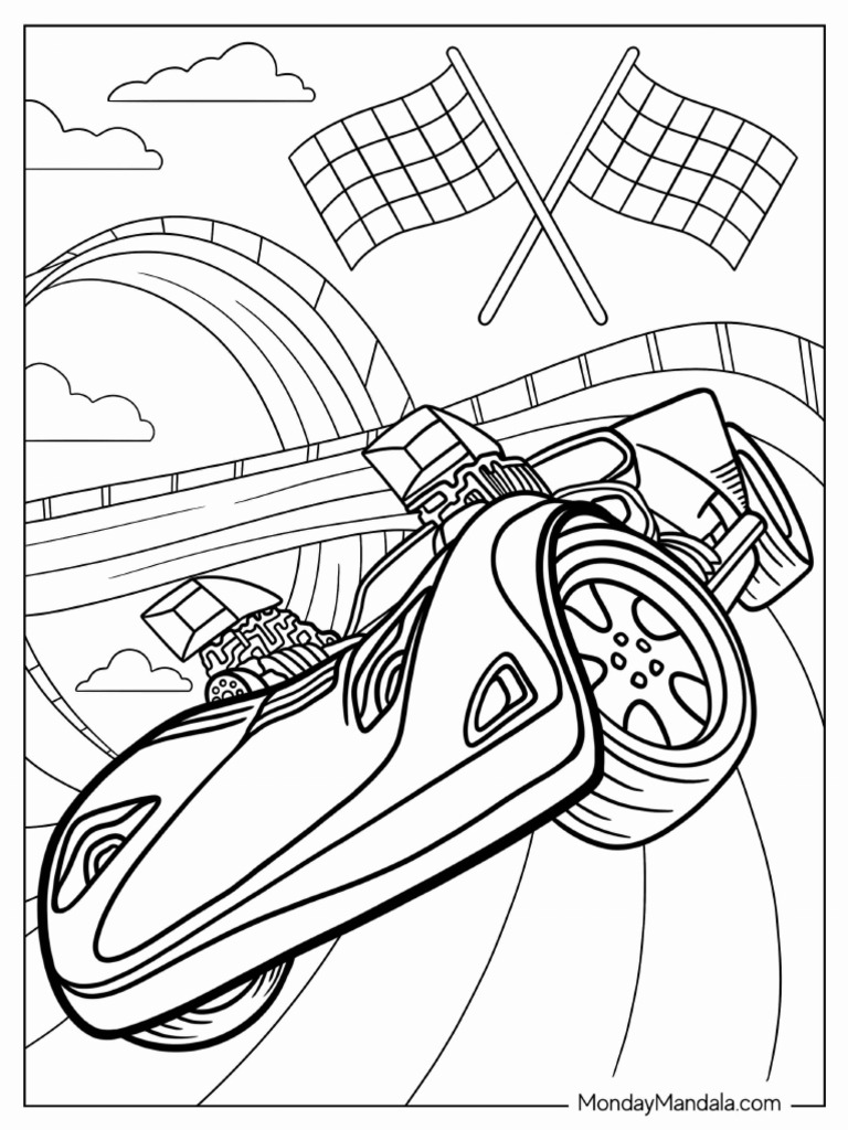 Forza Horizon Hot Wheels On Track Coloring Page | PDF