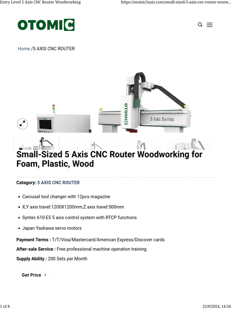 Entry Level 5 Axis CNC Router Woodworking | PDF | Numerical Control ...