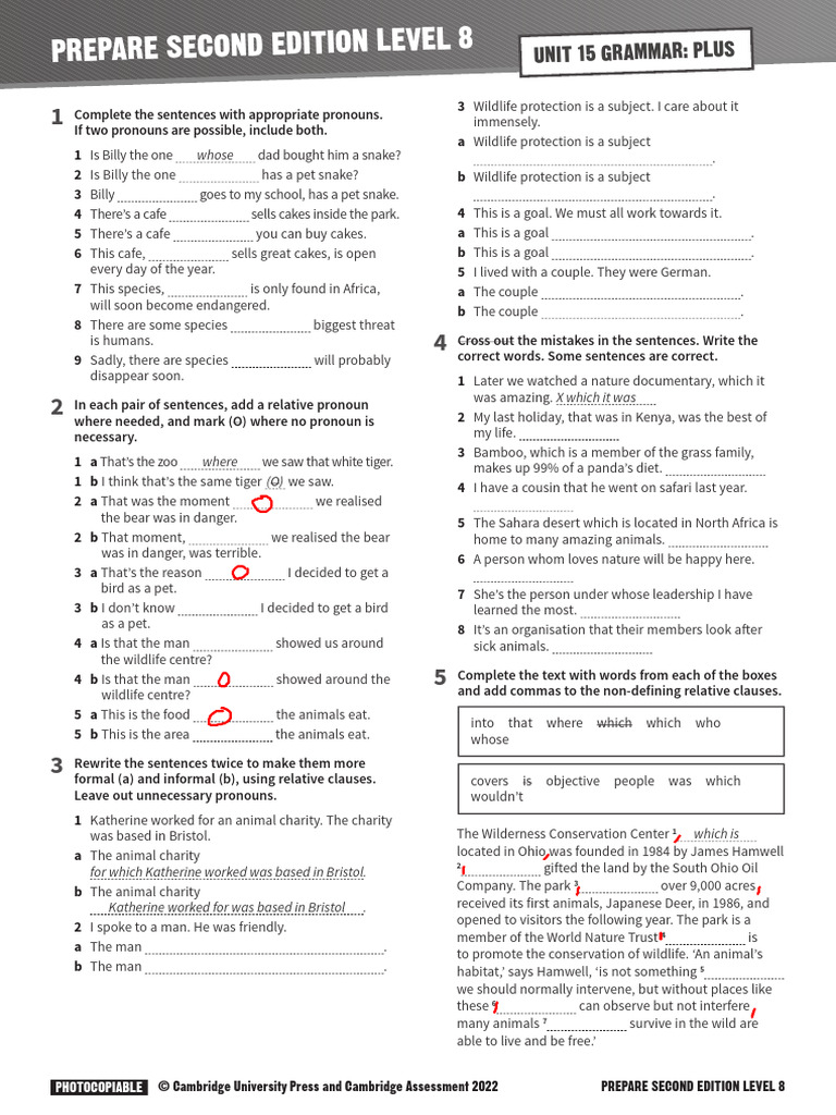 Prepare L8 Grammar Unit 15 Plus Pdf