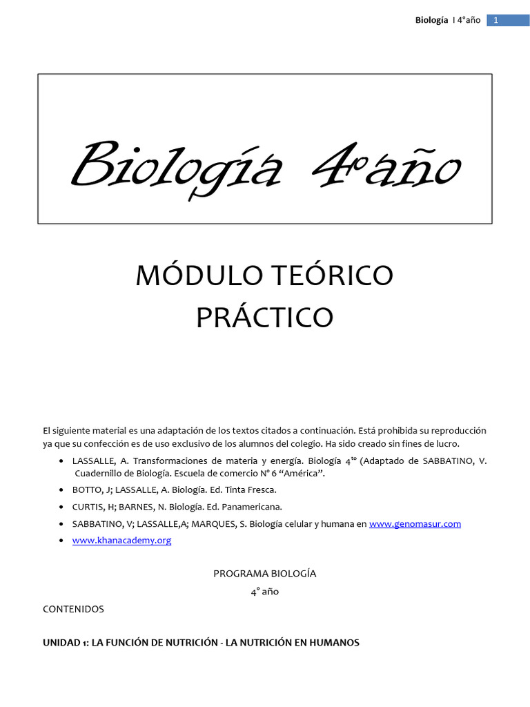 Módulo Biología 2024 | PDF