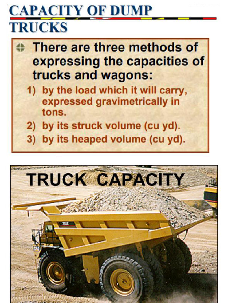Capacity of Trucks | PDF