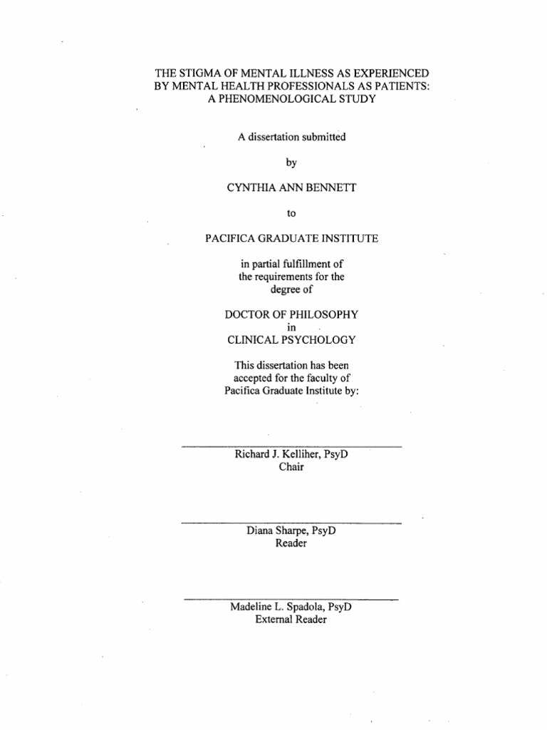The Stigma of Mental Illness A | PDF